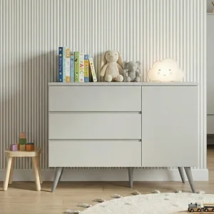 Cômoda de Bebê Viena com Porta Cinza Harbor