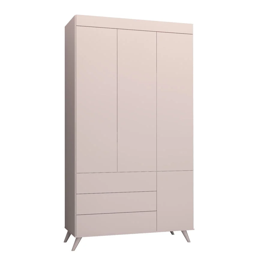Guarda Roupa Infantil Viena Rosa Claro