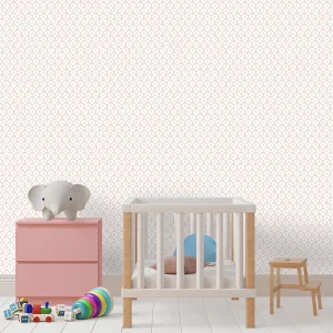 Papel de Parede Infantil Folhas Invertido Rosa Claro