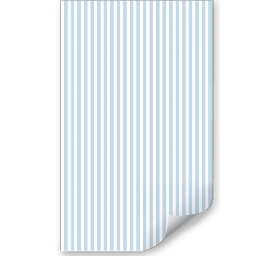 Papel de Parede Infantil Listra Fina Azul - Image 4