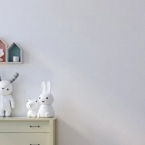 Papel de Parede Infantil Mini Poá Azul Claro