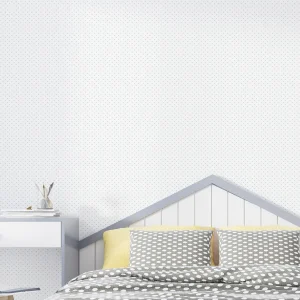 Papel de Parede Infantil Mini Poá Azul Clássico