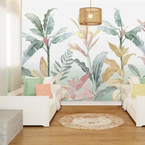 Papel de Parede Infantil Folhas Candy - Mural