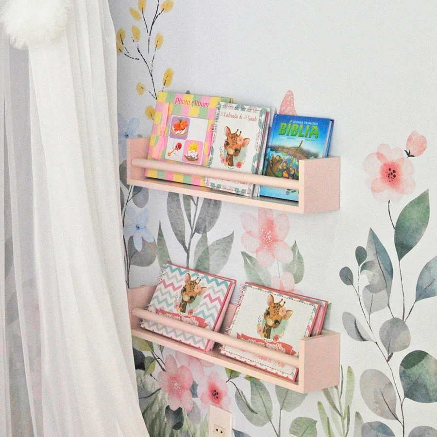 Prateleira de Livro Up 60cm Rosa - Image 2