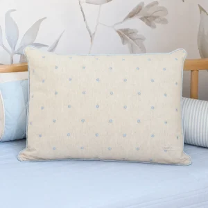 Almofada Retangular Linho Poá 45cm x 35cm - Azul Claro