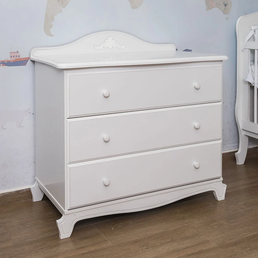 Cômoda Nóbile Branco Provençal 3 Gavetas - Image 4