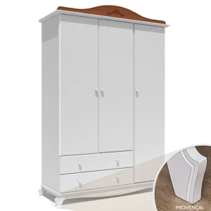 Guarda Roupa Nóbile Branco Provençal e Madeira