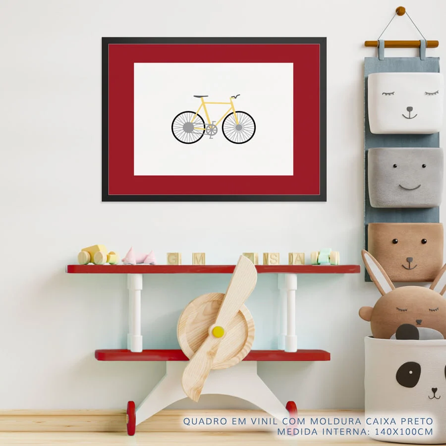 Quadro Infantil Bicicleta Amarelo - Image 3