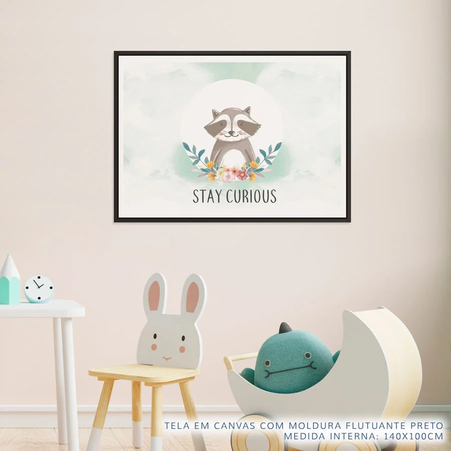 Quadro Infantil Esquilo Stay Curious Malva - Image 3