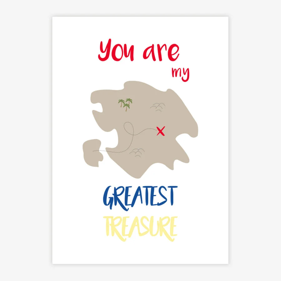 Quadro Infantil You Are My Greatest Treasure Vermelho - Image 2