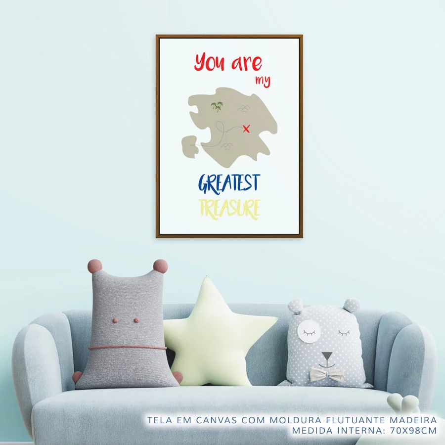 Quadro Infantil You Are My Greatest Treasure Vermelho - Image 3
