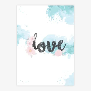 Quadro Infantil Aquarela Love Tifany Vertical