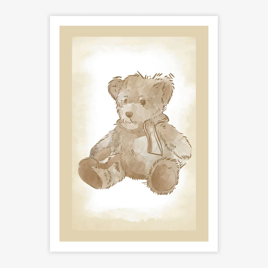 Quadro Infantil Urso Classic Bege - Image 2