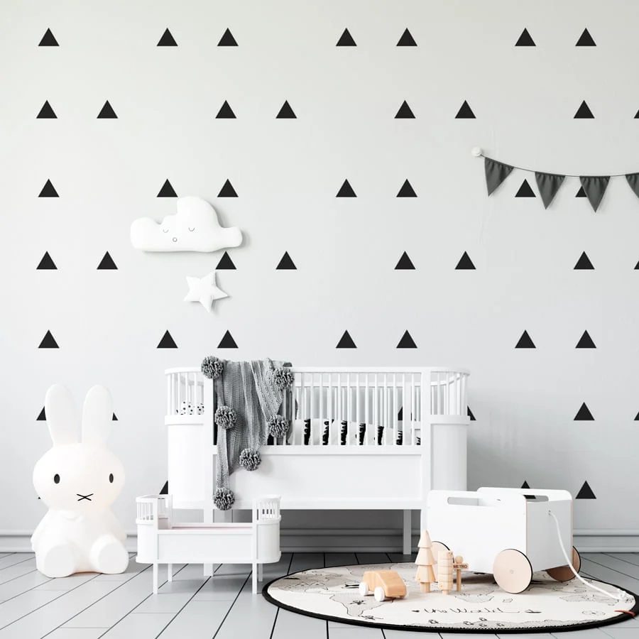 Papel de Parede Infantil Triângulo Grande Preto - Image 2