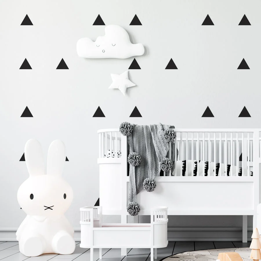 Papel de Parede Infantil Triângulo Grande Preto - Image 3
