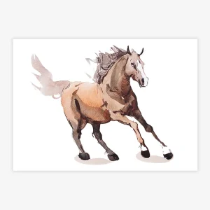 Quadro Infantil Cavalo Bege
