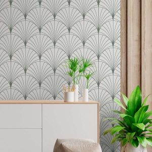 Papel de Parede Leque Verde Seco