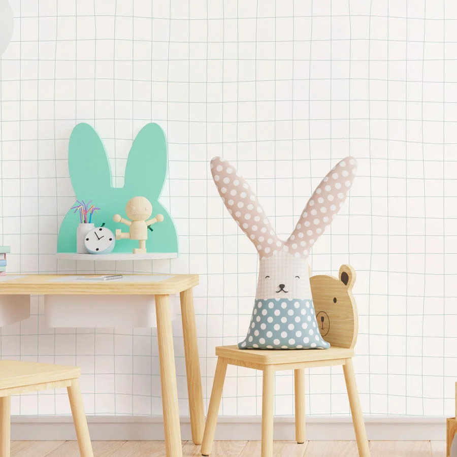Papel de Parede Infantil Gride Malva