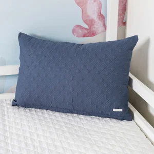Capa de Almofada Losango Azul Jeans 60cm x 40cm