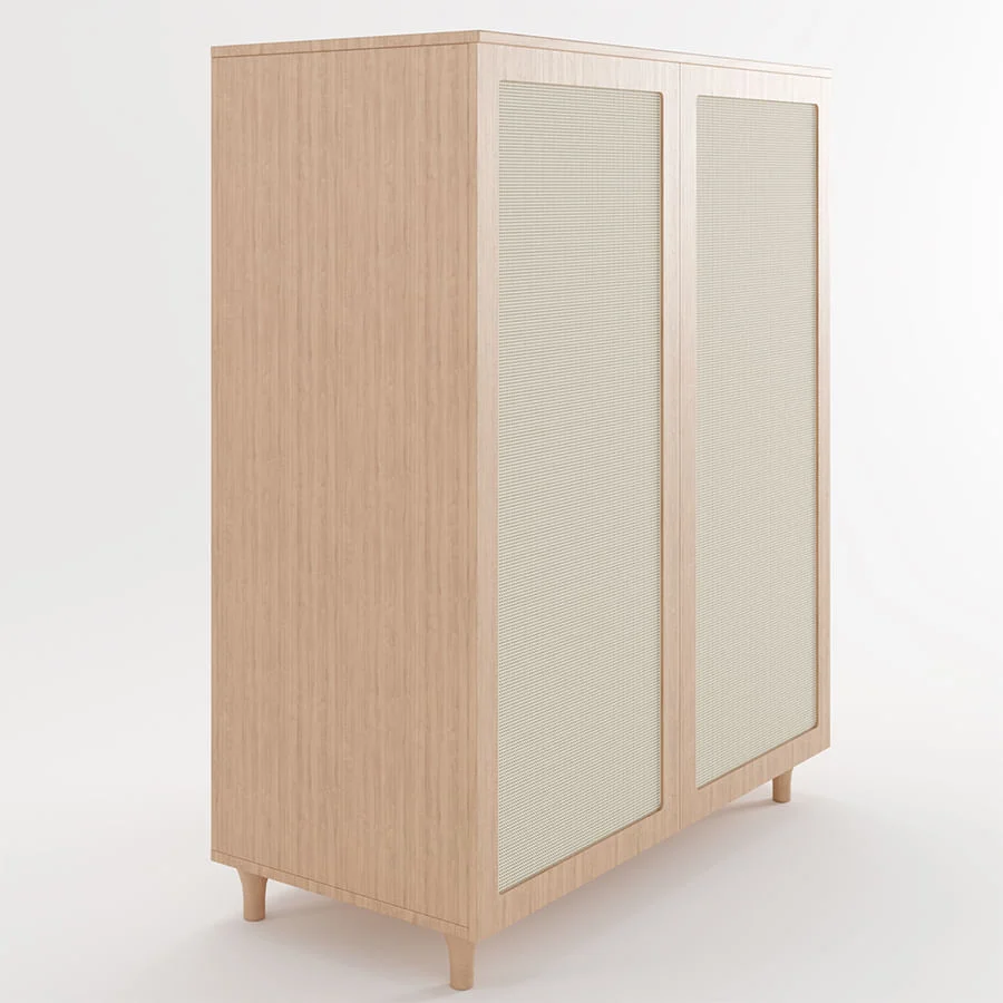 Roupeiro Haus Nature 2 Portas com Palha - Carvalho - Image 6