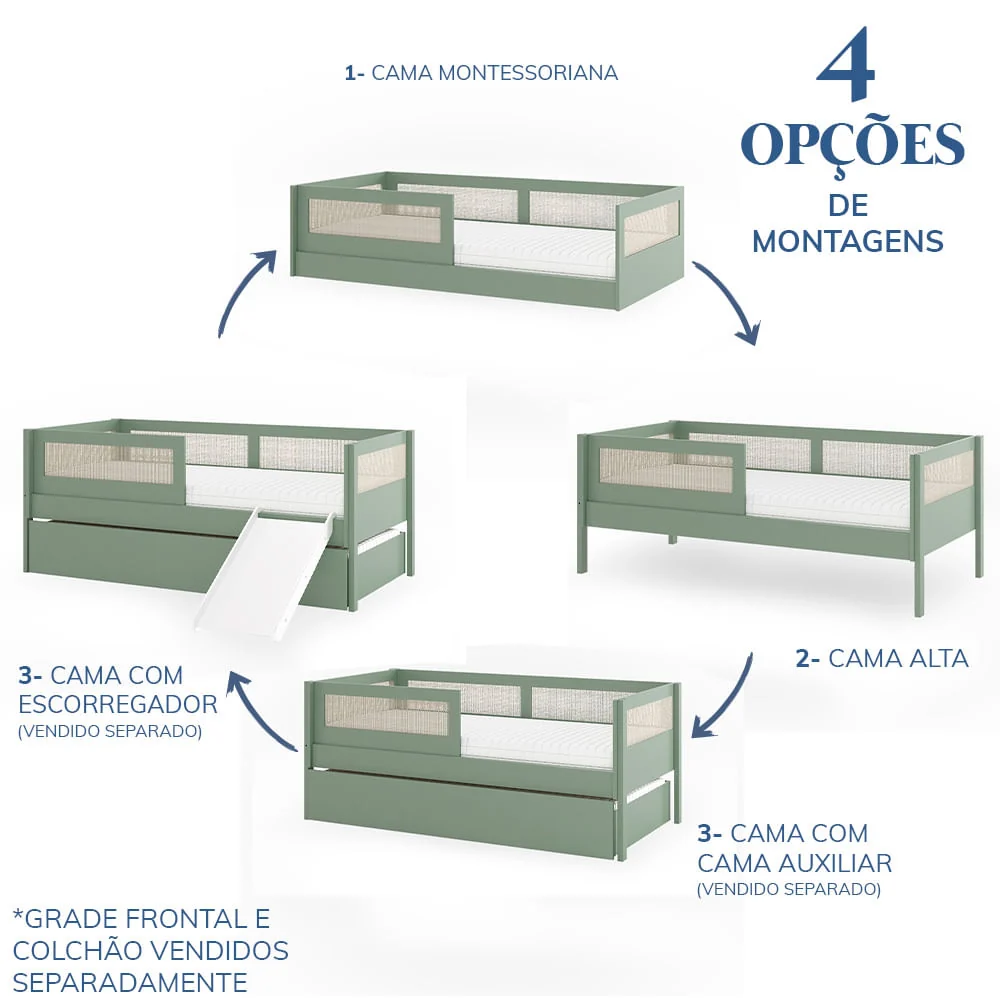 Cama Sofá Haus Nature com Palha 2 em 1 - Verde Jardim - Image 5