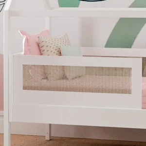 Grade Frontal Para Cama Haus Nature Com Palha - Branco