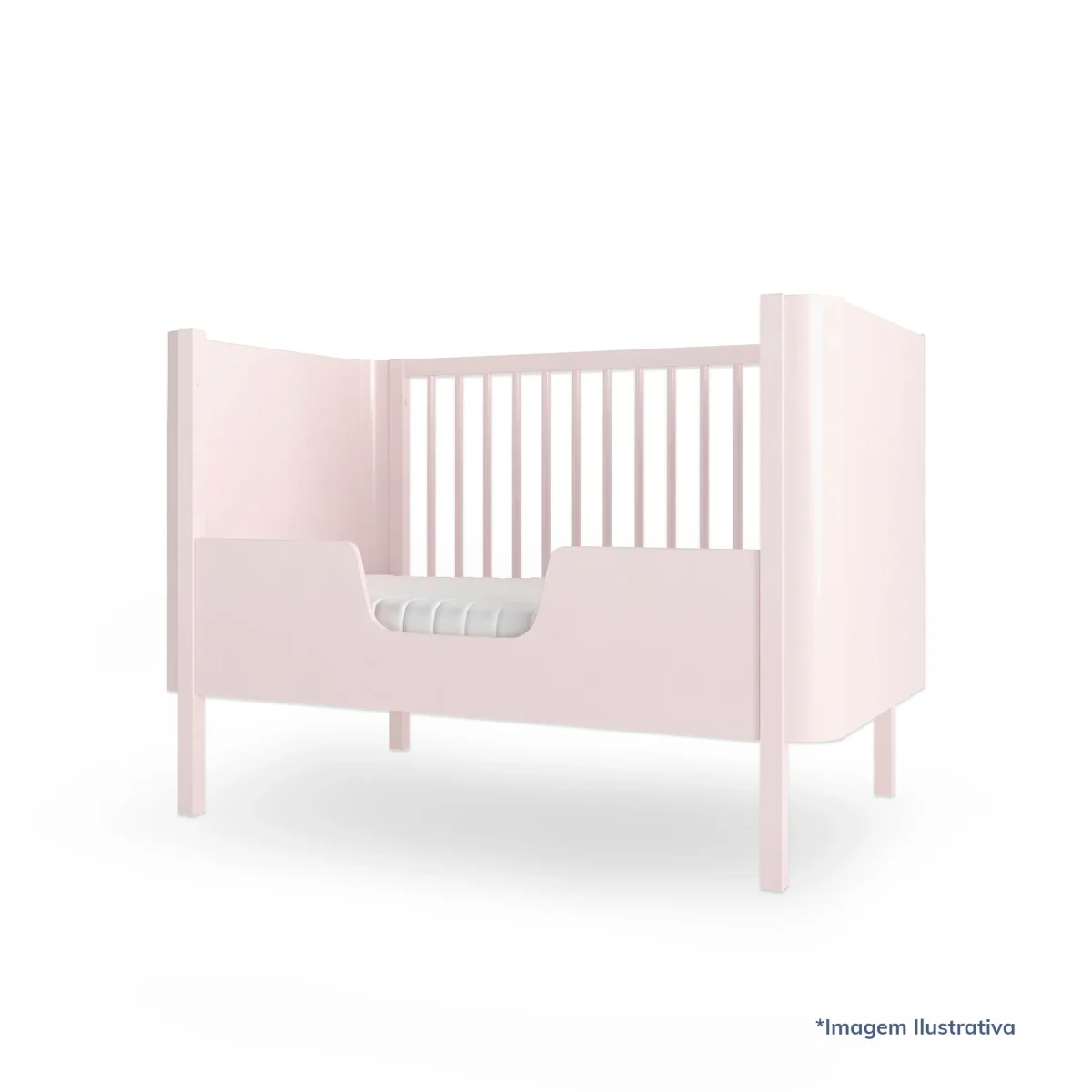 Meia Grade de Transformação Para Mini Cama Nord - Rosa - Image 4
