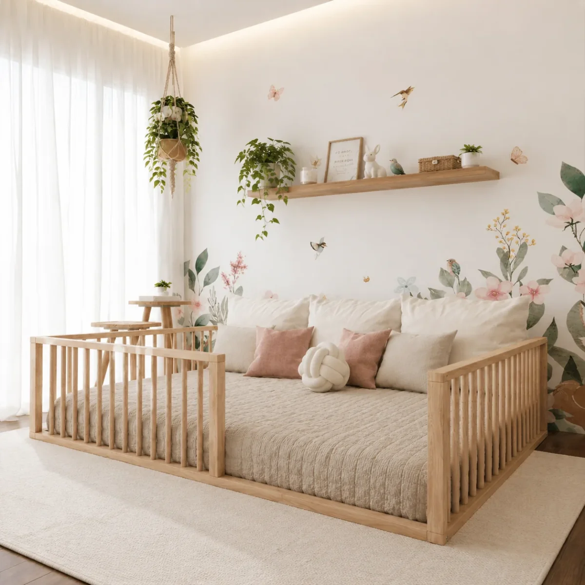 Cama Montessoriana Casal Fazenda - Carvalho