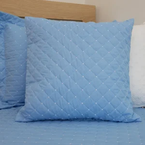 Capa de Almofada Quadradinho Poá 50cm x 50cm - Azul Claro