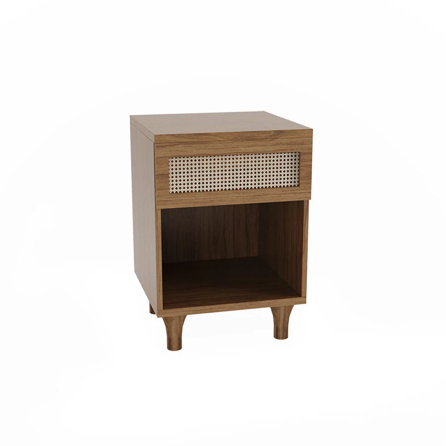 Mesa de Cabeceira Haus Nature com Gaveta e Palha - Freijó - Image 3