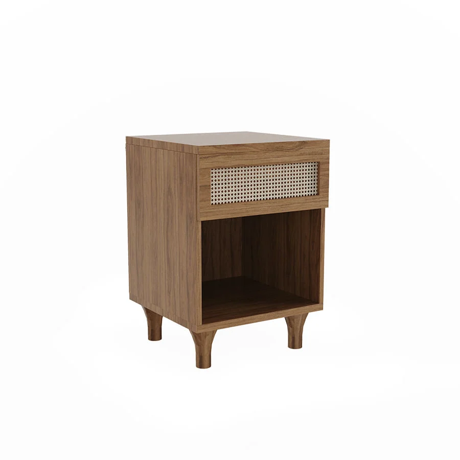 Mesa de Cabeceira Haus Nature com Gaveta e Palha - Freijó - Image 4