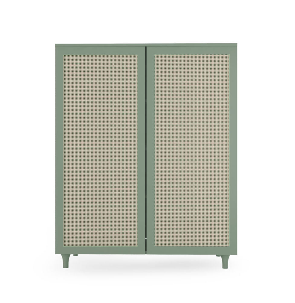 Roupeiro Haus Nature 2 Portas Com Palha - Verde Jardim - Image 2