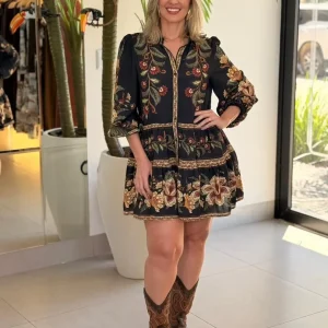 Vestido Curto MG Jardim Majestoso