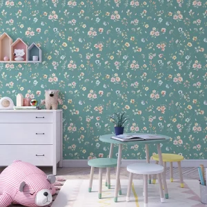 Papel de Parede Floral Paris Tiffany - Cor Única