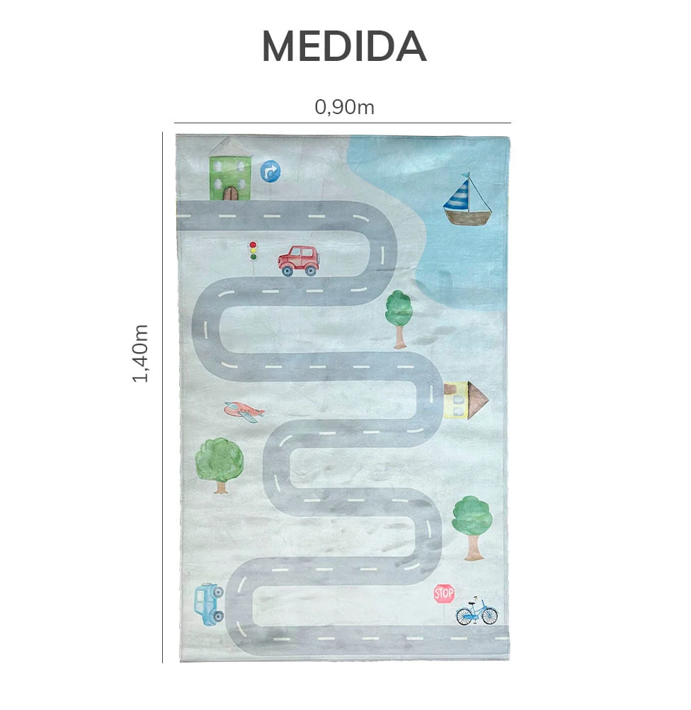 Tapete Infantil Pista Playmat - 0,90 x 1,40m - Image 5