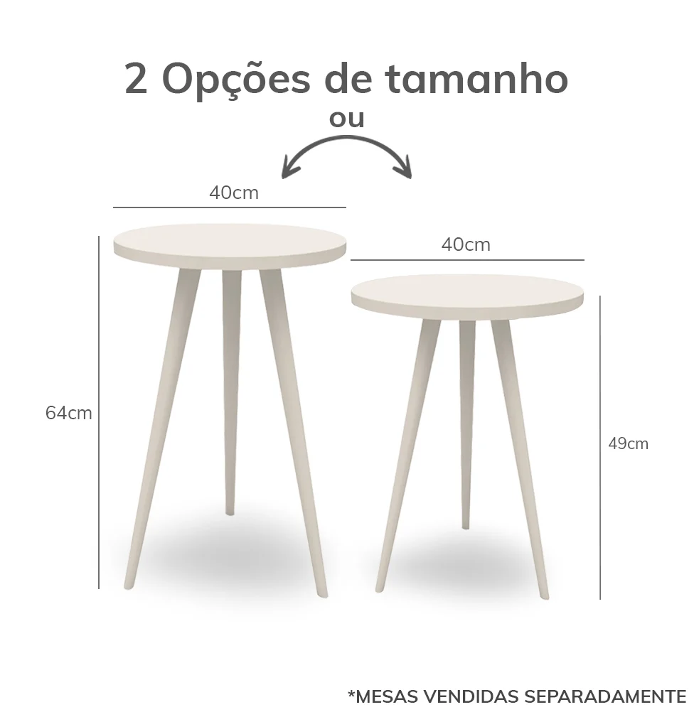 Mesa de Apoio Viena - Greige - Image 3