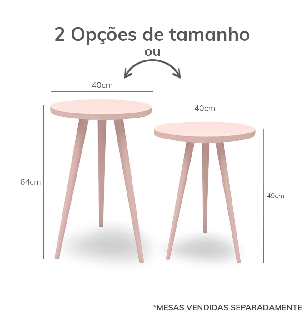 Mesa de Apoio Viena - Rosa Claro - Image 3
