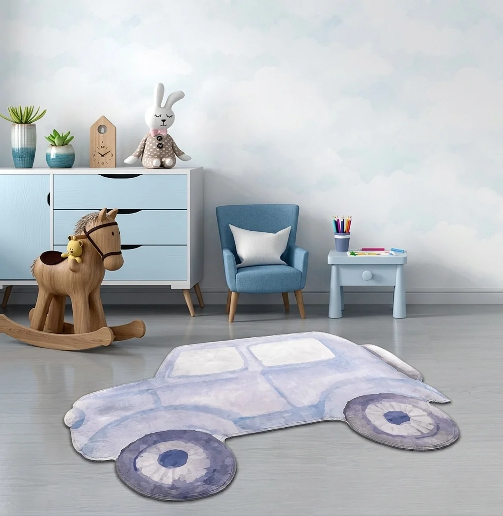 Tapete Infantil Carrinho Azul Playmat