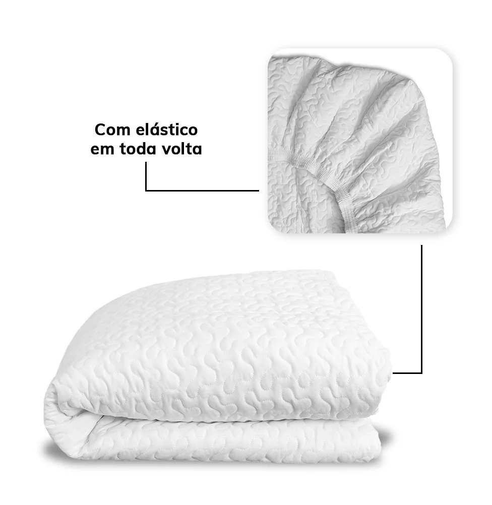 Colcha Casal Com Elástico Infinity - Branco - Image 5
