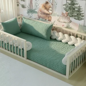 Colcha de Solteiro com Elástico Infinity - Verde Seco
