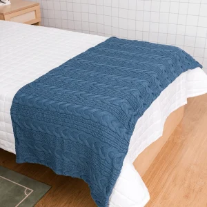 Manta Peseira Tricot Dalia - Azul Jeans