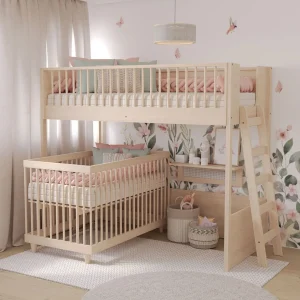 Cama Infantil Mezanino Slim - Carvalho
