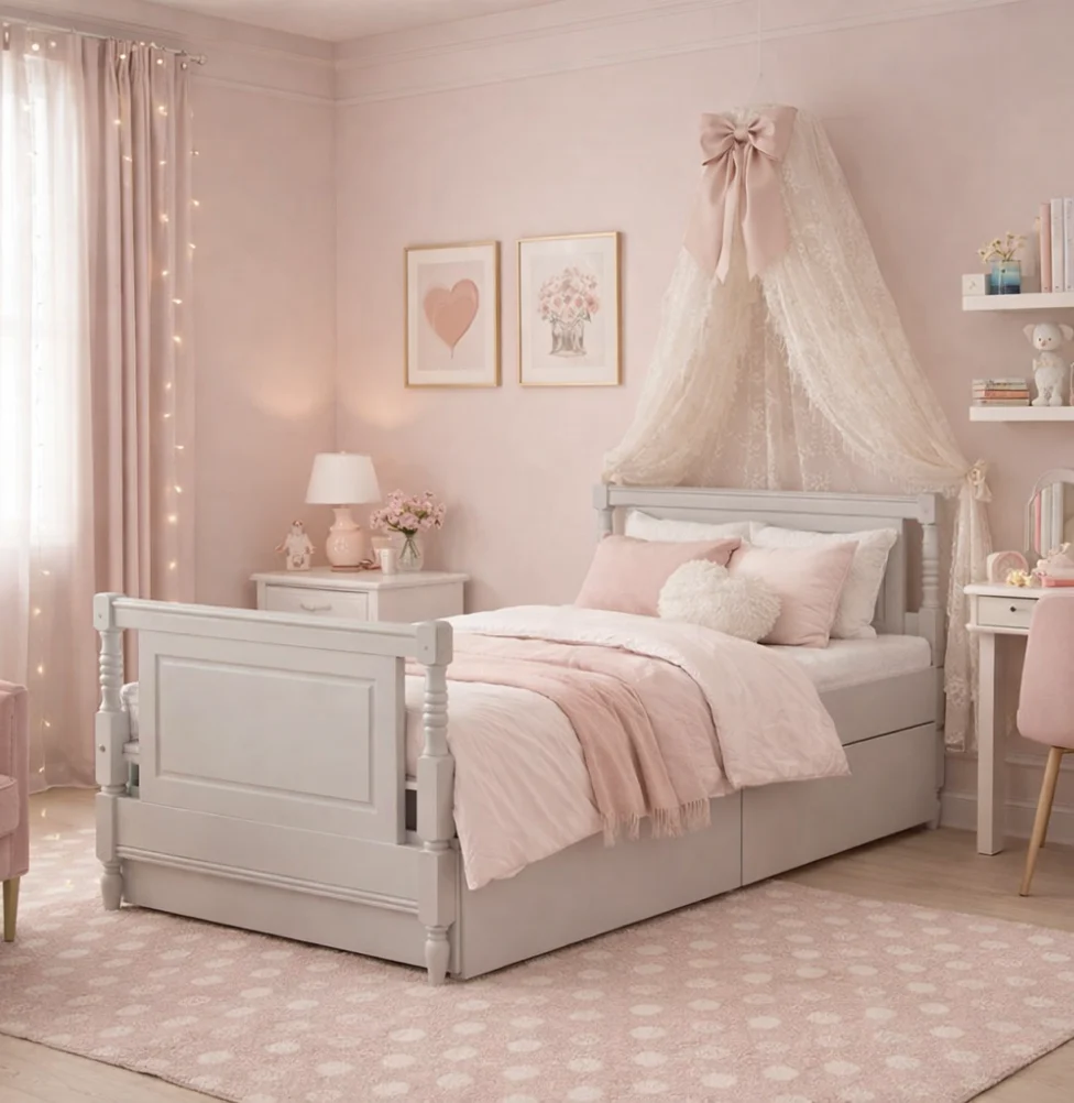Cama Solteiro Monet - Greige
