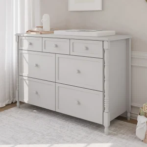 Cômoda de Bebê Monet 7 Gavetas 130cm - Greige