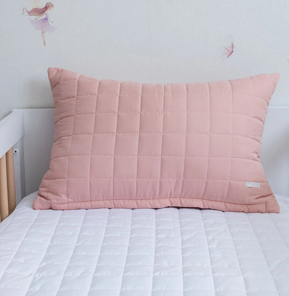 Capa de Almofada Quadradinho Rosa Chá 60x40