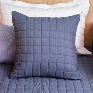 Capa de Almofada Quadradinho Azul Jeans 50x50