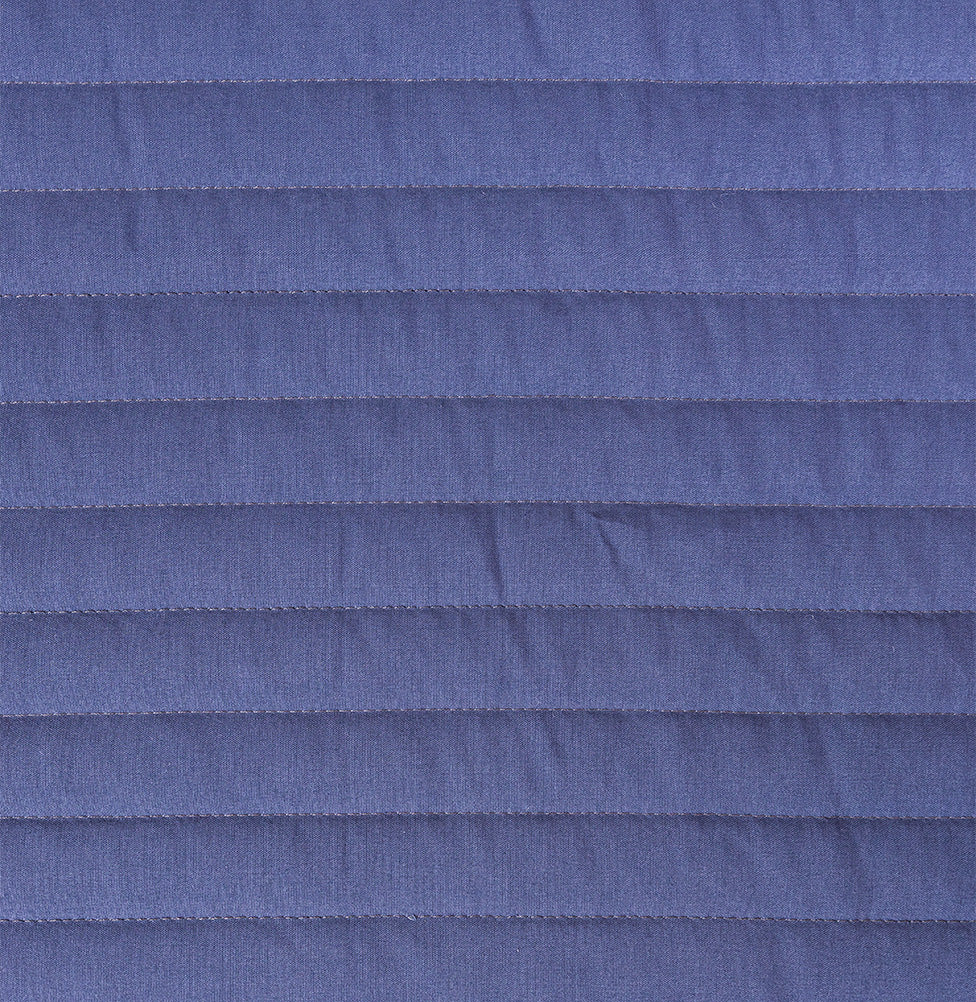 Porta Travesseiro Solteiro 50x70cm Listra - Azul Jeans - Image 5