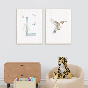 Conjunto com 2 Quadros Outono Candy Personalizado Moldura Filete Pinus - Vertical