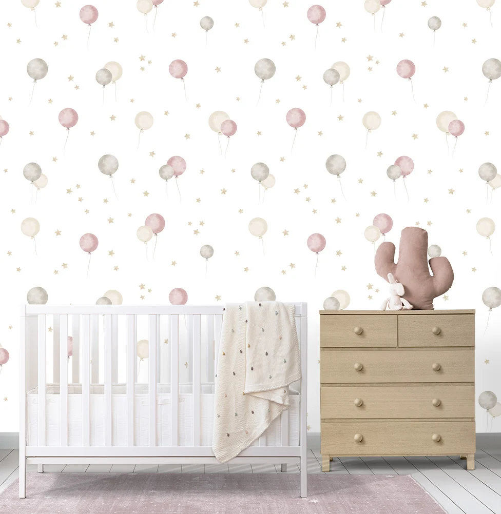 Papel de Parede Infantil Bexigas - Rosa - Image 2