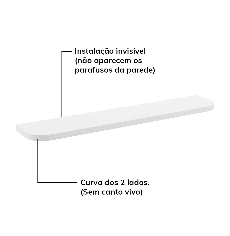 Prateleira Curva Nature – Branca - Image 4